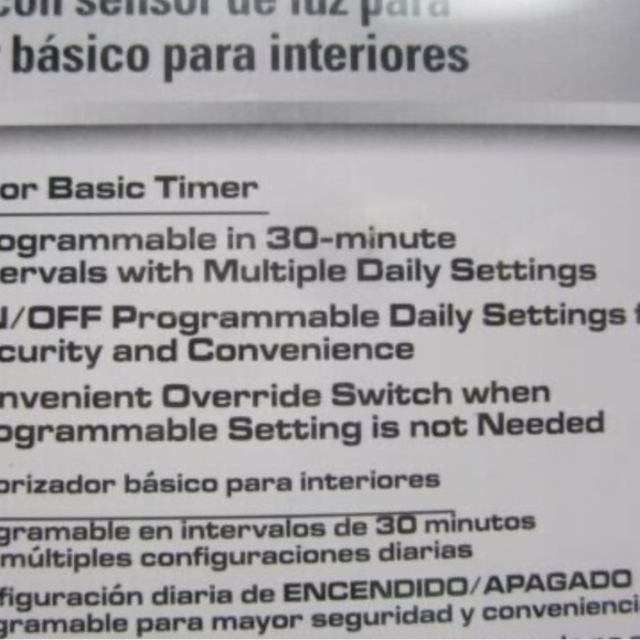 NWT Defiant Combo Outdoor Light Sensing Timer Indoor Basic Timer 24hr Program - Picture 4 of 5